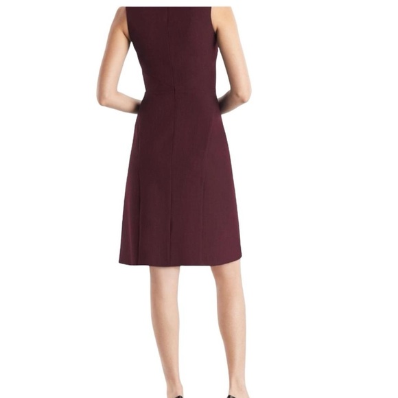 M.M. LaFleur Burgundy/Dark Purple Work Dress - Picture 3 of 8
